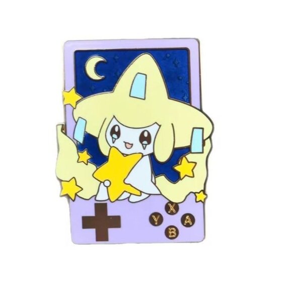 Jirachi Game Boy Enamel Pin – Starry Night Chibi Pokémon Wishmaker Style - Picture 5 of 5